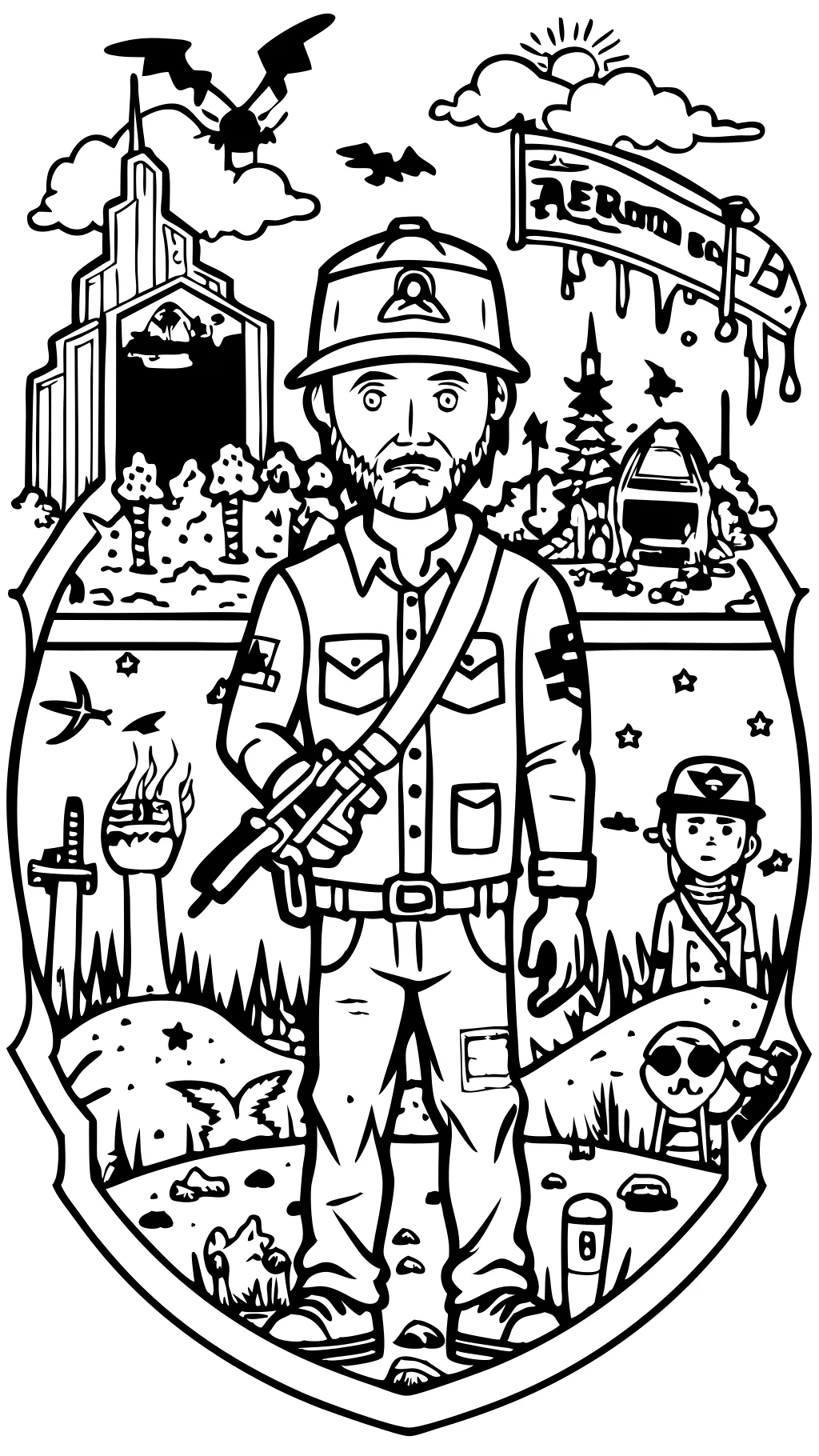 walking dead coloring pages